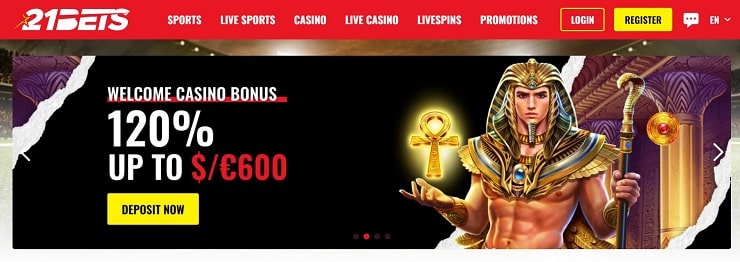 21Bets - Casino med snabba uttag